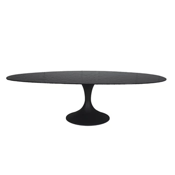 Eettafel Droplet Calise organisch onregelmatig waterglas zwart Lievens