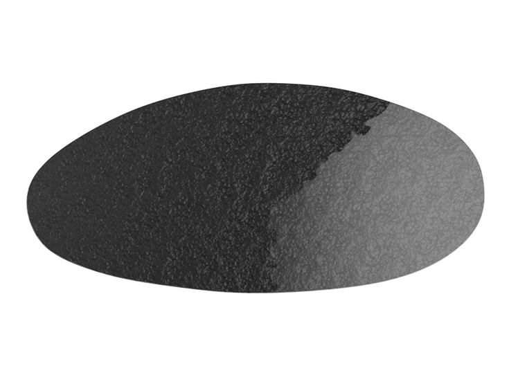 Bovenkant Eettafel Droplet Calise organisch onregelmatig waterglas zwart Lievens