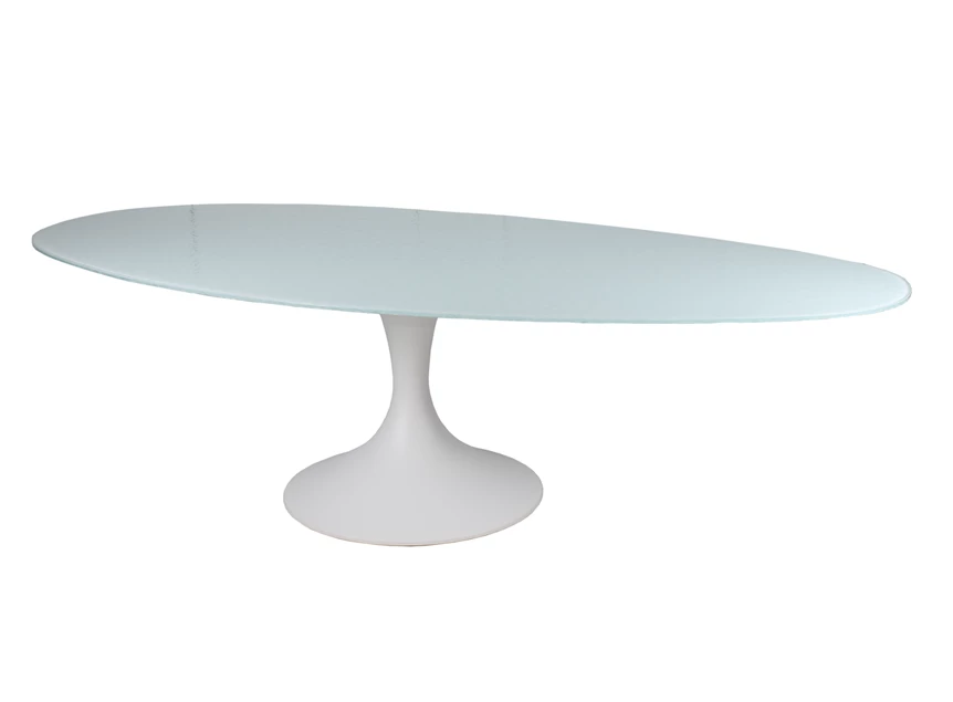 Eettafel Droplet Calise organisch onregelmatig waterglas wit Lievens