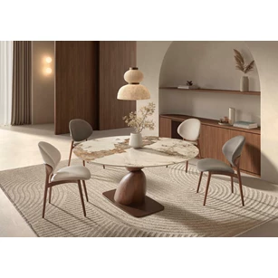 Eettafel Pebble Talia keramiek Elysium Brown Lievens