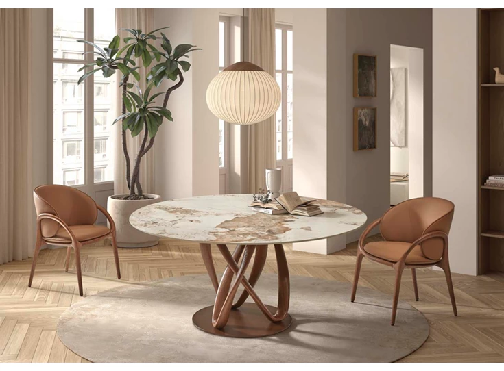 Eettafel Symphony Solara keramiek Elysium Brown Lievens