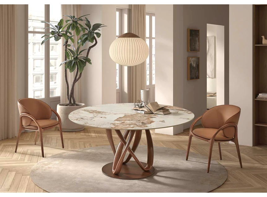 Eettafel Symphony Solara keramiek Elysium Brown Lievens