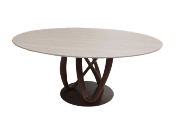 Eettafel Symphony Solara keramiek Travertin Beige Lievens