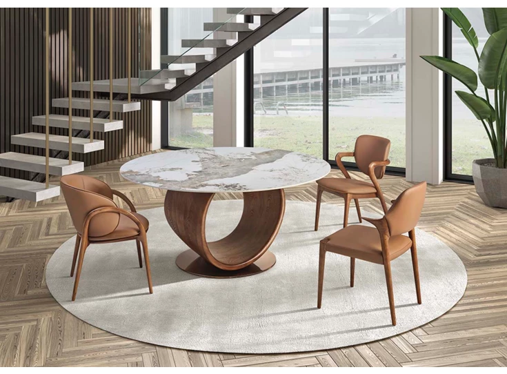 Sfeerfoto Eettafel Stellar Boris keramiek Elysium Brown Lievens