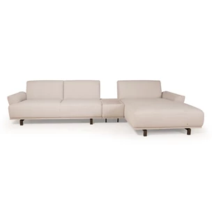 Salon Milou met longchair en tussentafel stof beige Moome by Indera