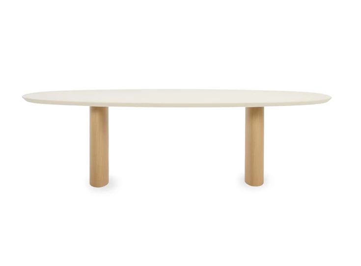 Eettafel Foster Ellipse mortex lunar white 300 cm Vincent Sheppard