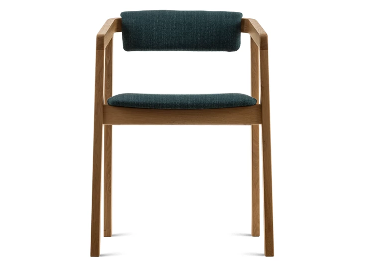 Front Armstoel Sillon massief eik stof Estetica Home