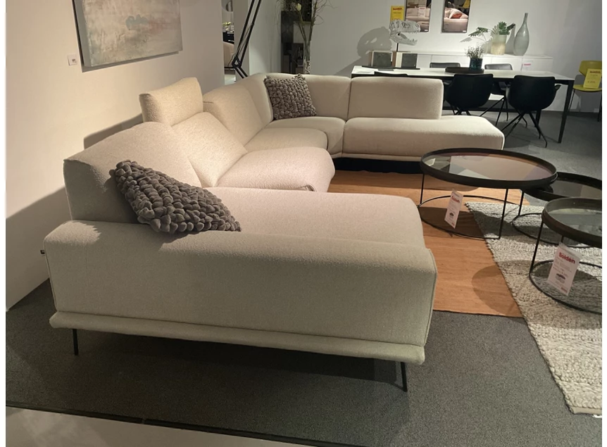 Zijkant Salon WK670 stof beige WK Wohnen