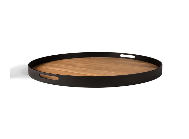 Zijkant Dienblad Teak Core Outdoor Tray L Round 30003 Ethnicraft
