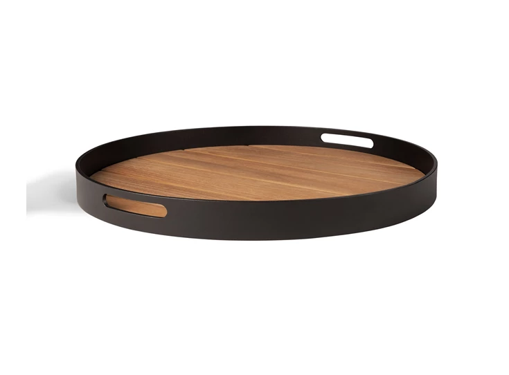 Zijkant Dienblad Teak Core Outdoor Tray S Round 30002 Ethnicraft