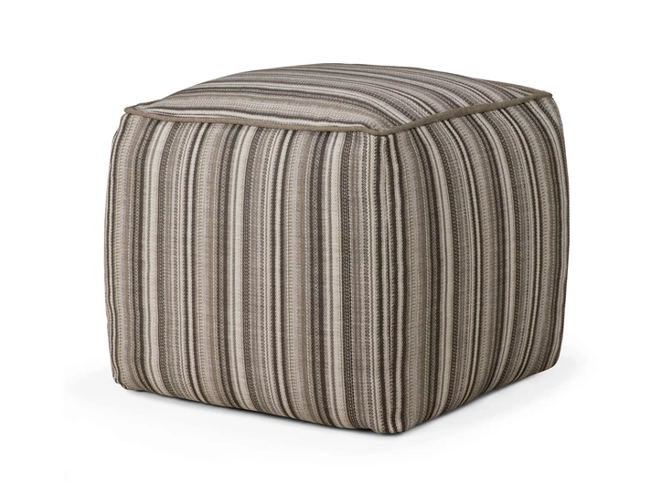 Poef Zahara Outdoor Pouf Grey Stripes 20183 Ethnicraft