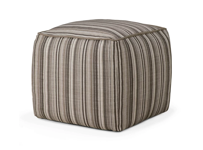 Poef Zahara Outdoor Pouf Grey Stripes 20183 Ethnicraft