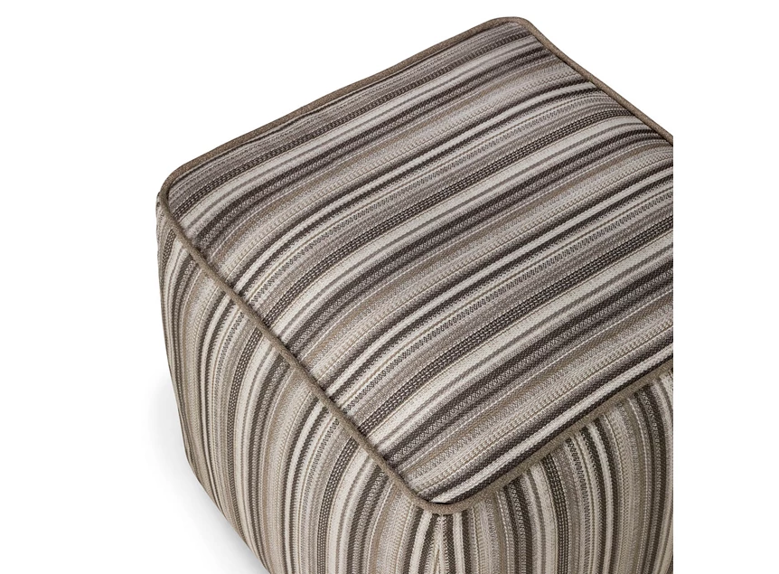 Bovenkant Poef Zahara Outdoor Pouf Grey Stripes 20183 Ethnicraft