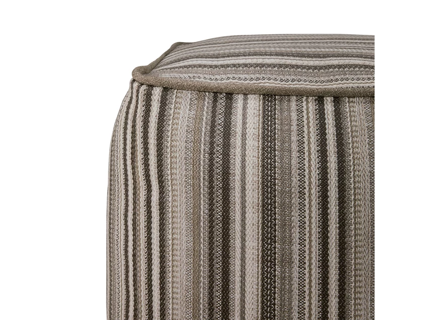 Zijkant Poef Zahara Outdoor Pouf Grey Stripes 20183 Ethnicraft