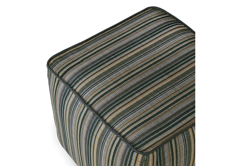 Bovenkant Poef Zahara Outdoor Pouf Blue Stripes 20182 Ethnicraft