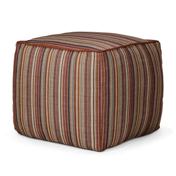 Poef Zahara Outdoor Pouf Terra Stripes 20181 Ethnicraft