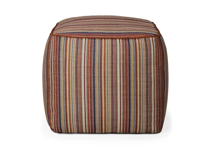 Front Poef Zahara Outdoor Pouf Terra Stripes 20181 Ethnicraft