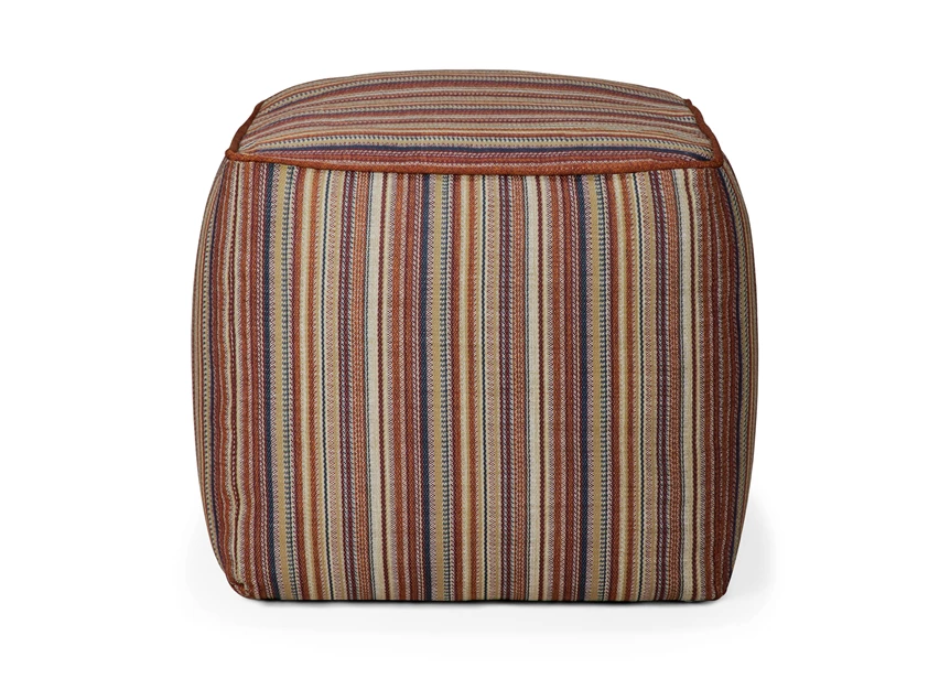 Front Poef Zahara Outdoor Pouf Terra Stripes 20181 Ethnicraft