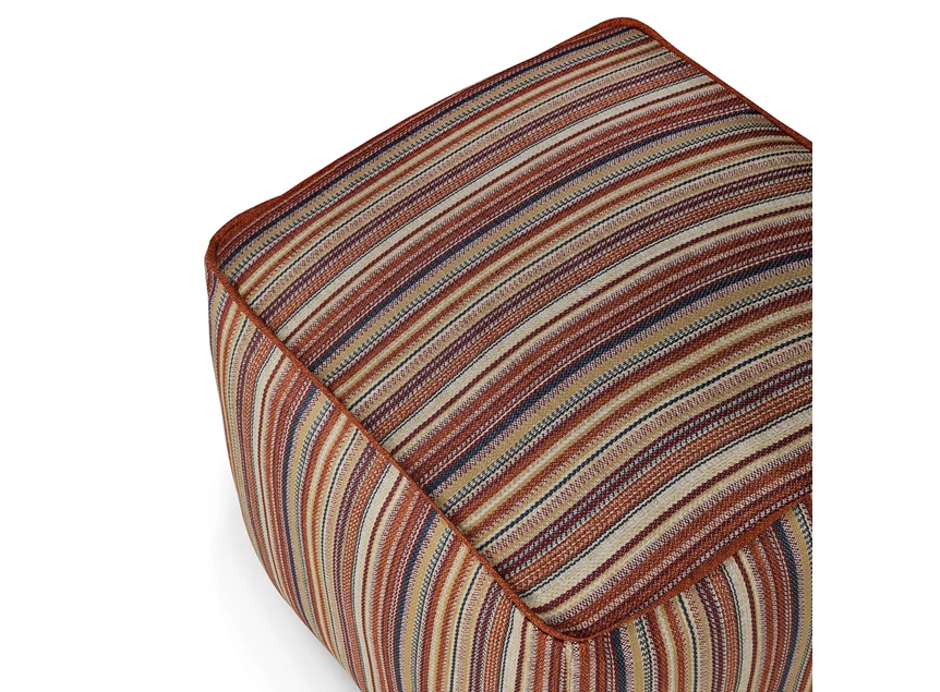 Bovenkant Poef Zahara Outdoor Pouf Terra Stripes 20181 Ethnicraft
