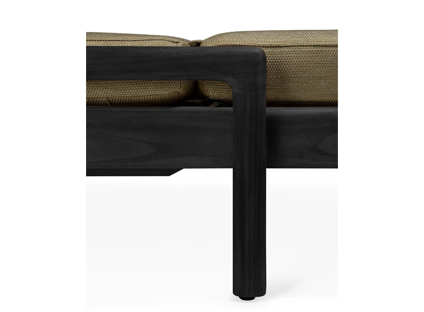 Frame Ligzetel Teak Jack Outdoor Adjustable Black Lounger Green fabric 10345 Ethnicraft