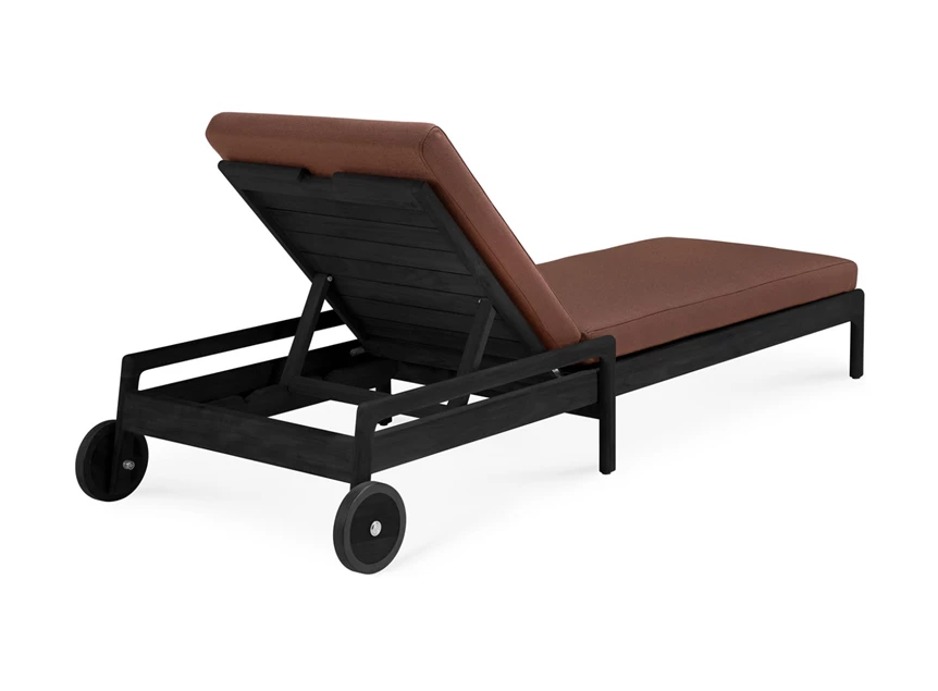 Achterkant Ligzetel Teak Jack Outdoor Adjustable Black Lounger Burgundy 10344 Ethnicraft
