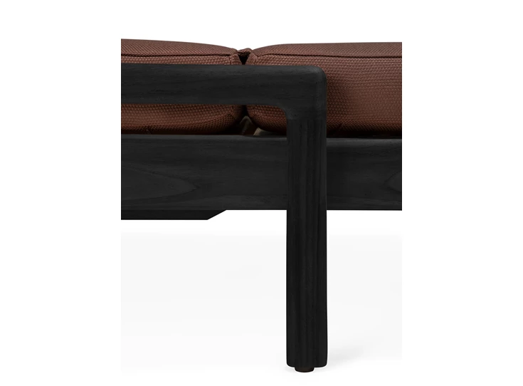 Frame Ligzetel Teak Jack Outdoor Lounger Burgundy fabric Ethnicraft