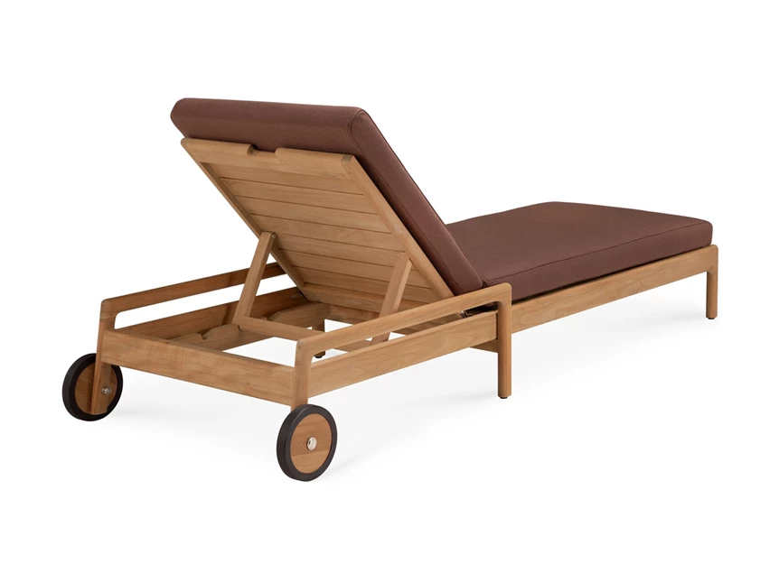 Achterkant Ligzetel Teak Jack Outdoor Adjustable Lounger Burgundy 10334 Ethnicraft