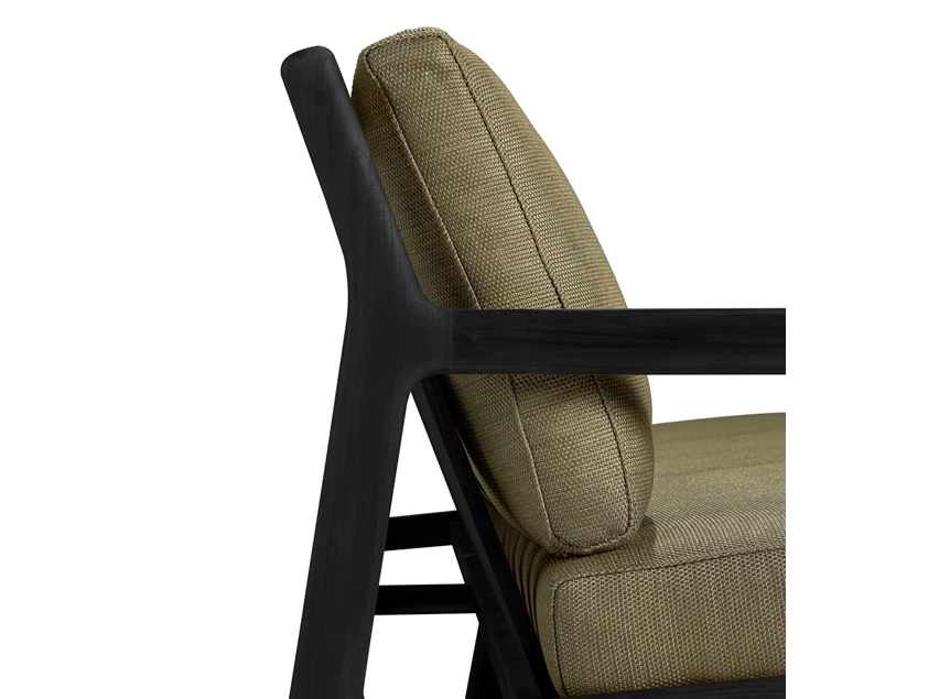 Frame Lounge Teak Jack Black Outdoor Sofa 3 seater green fabric 10441 Ethnicraft