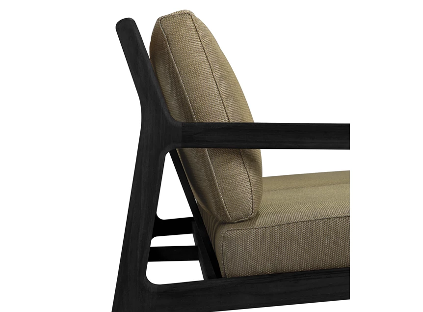 Zijkant Lounge Teak Jack Black Outdoor Sofa 2 seater green fabric 10437 Ethnicraft