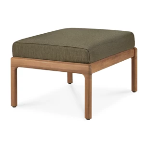 Voetenbank Teak Jack Outdoor Footstool Green fabric 10443 Ethnicraft
