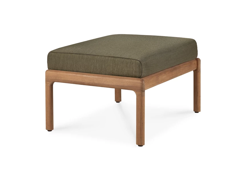 Voetenbank Teak Jack Outdoor Footstool Green fabric 10443 Ethnicraft