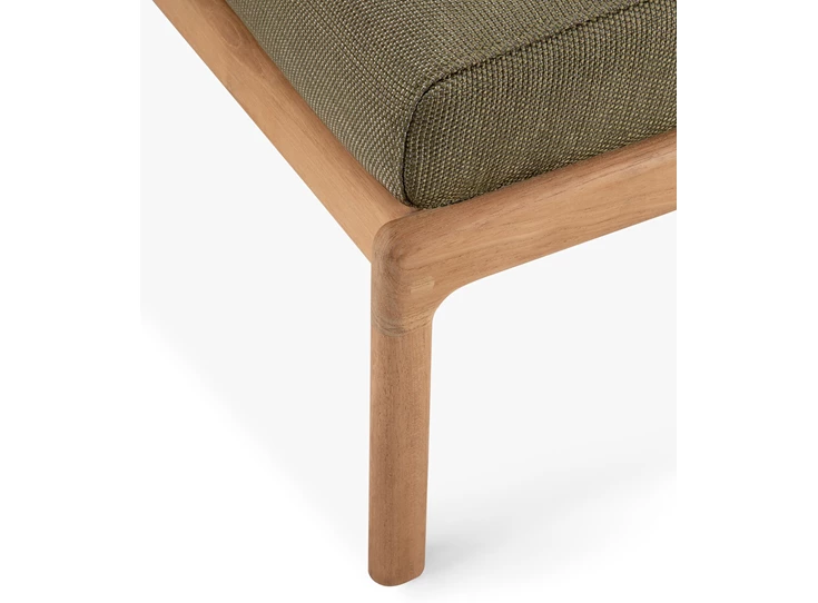 Frame Voetenbank Teak Jack Outdoor Footstool Green fabric 10443 Ethnicraft
