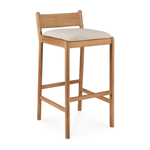 Barstoel Teak Jack Outdoor Bar Stool Natural fabric 10425 Ethnicraft