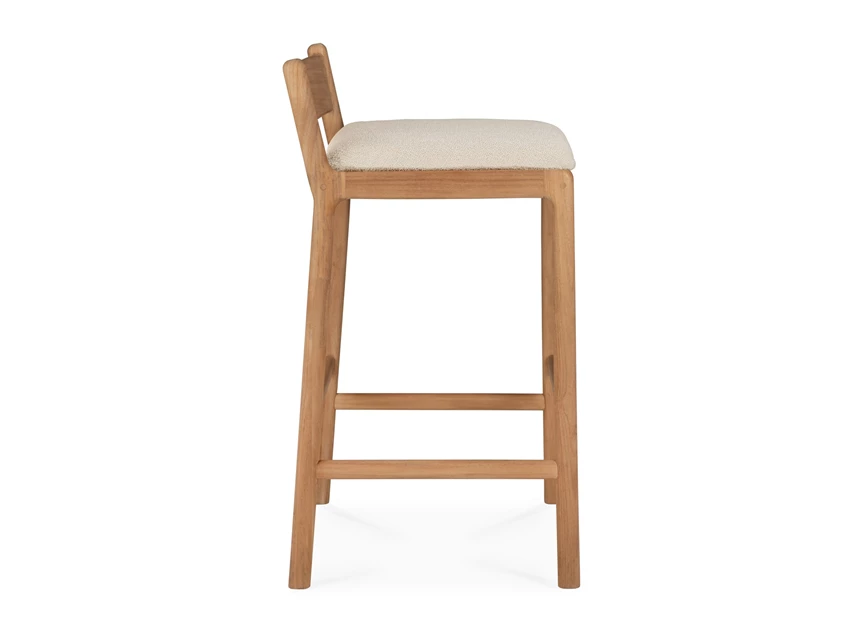 Zijkant Barstoel Teak Jack Outdoor Bar Stool Natural fabric 10425 Ethnicraft