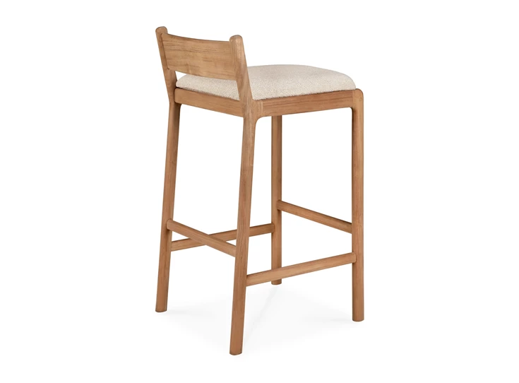 Achterkant Barstoel Teak Jack Outdoor Bar Stool Natural fabric 10425 Ethnicraft