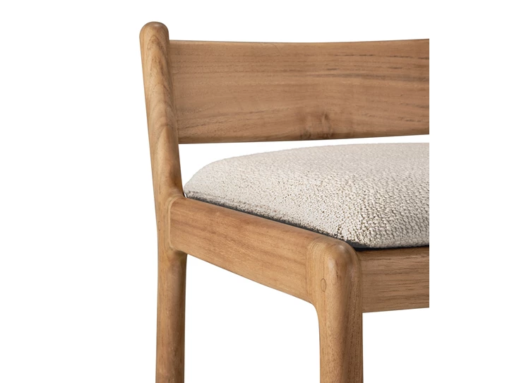 Frame Barstoel Teak Jack Outdoor Bar Stool Natural fabric 10425 Ethnicraft