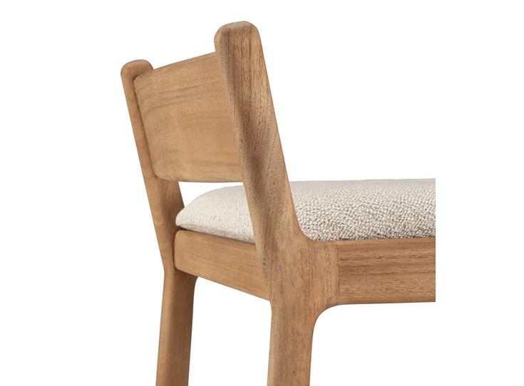 Zijde Barstoel Teak Jack Outdoor Bar Stool Natural fabric 10425 Ethnicraft