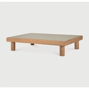 Salontafel Teak Monocle Outdoor Coffee Table Concrete Light Grey 10410 Ethicraft