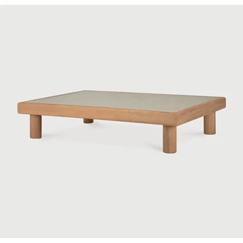 Salontafel Teak Monocle Outdoor Coffee Table Concrete Light Grey 10410 Ethicraft