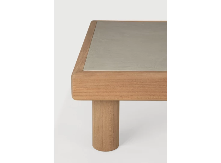 Onderstel Salontafel Teak Monocle Outdoor Coffee Table Concrete Light Grey 10410 Ethicraft