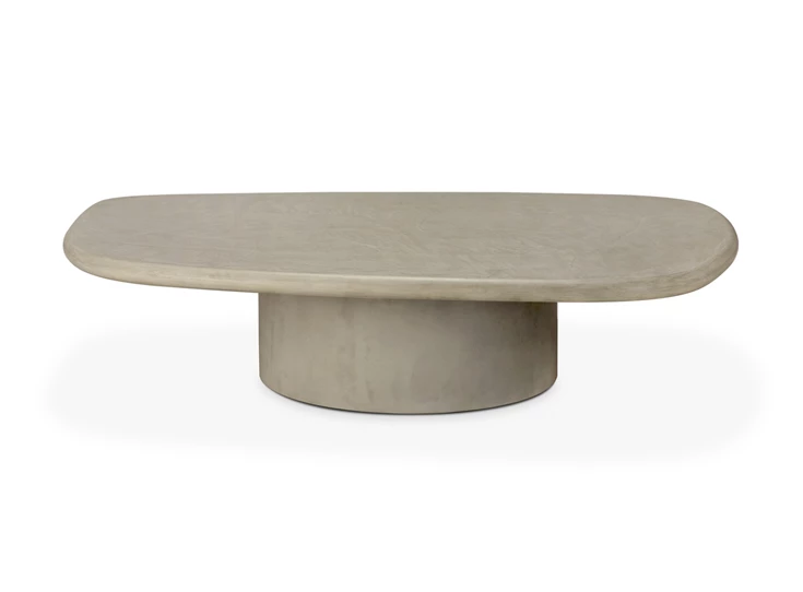 Front Salontafel Elements Outdoor Coffee Table Pebble Concrete Light Grey 25076 Ethnicraft