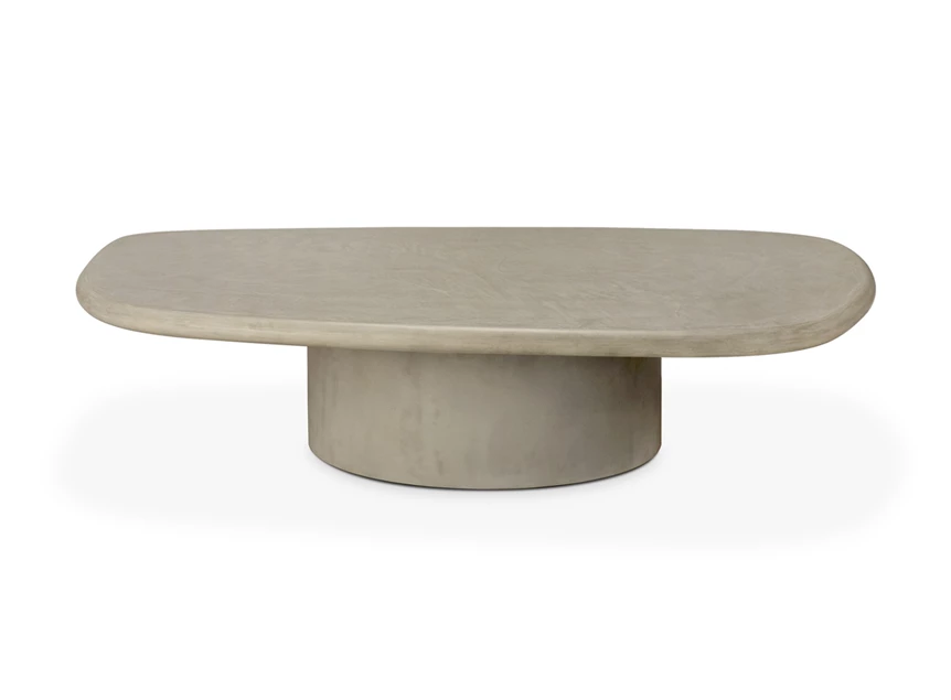 Front Salontafel Elements Outdoor Coffee Table Pebble Concrete Light Grey 25076 Ethnicraft