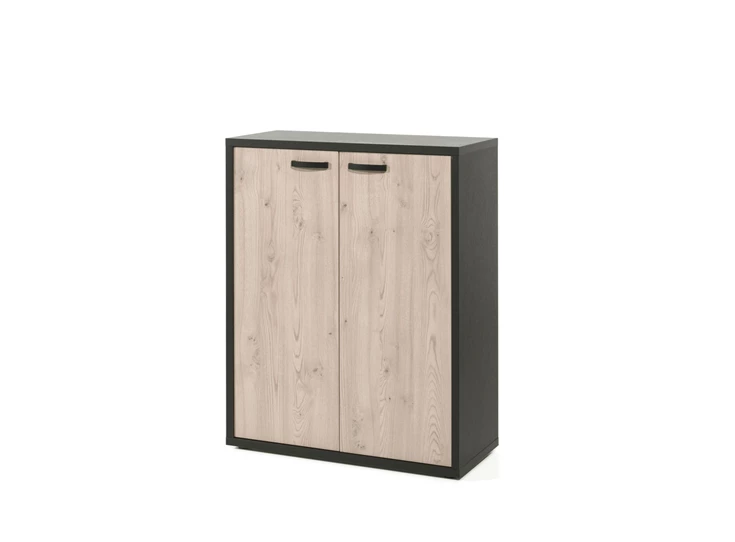 Neyt Capo A lage kast 2 deuren zwart/kastanje