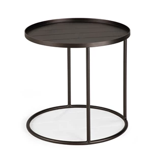 Bijzettafel Outdoor Tray Side Table Round S Dark Bronze 30006 Ethnicraft