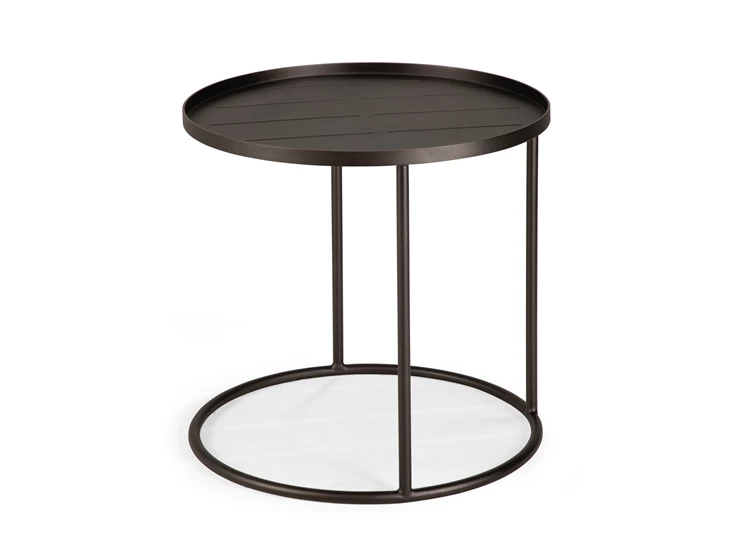 Bijzettafel Outdoor Tray Side Table Round S Dark Bronze 30006 Ethnicraft