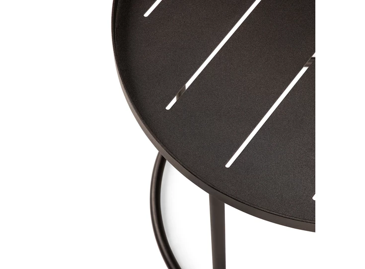 Bovenkant Bijzettafel Outdoor Tray Side Table Round S Dark Bronze 30006 Ethnicraft