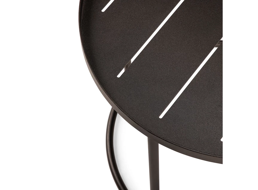 Bovenkant Bijzettafel Outdoor Tray Side Table Round S Dark Bronze 30006 Ethnicraft