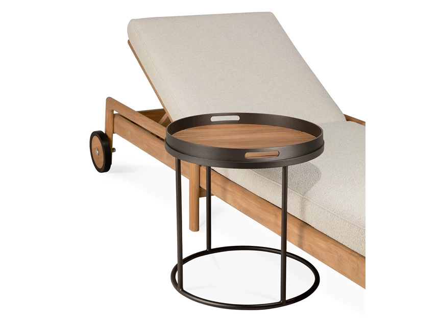Aan lounge Bijzettafel Outdoor Tray Side Table Round S Dark Bronze 30006 Ethnicraft