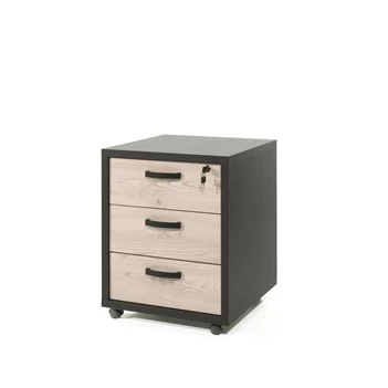 Neyt Bureaukast BS Container met 3 laden Capo Zwart/Kastanje