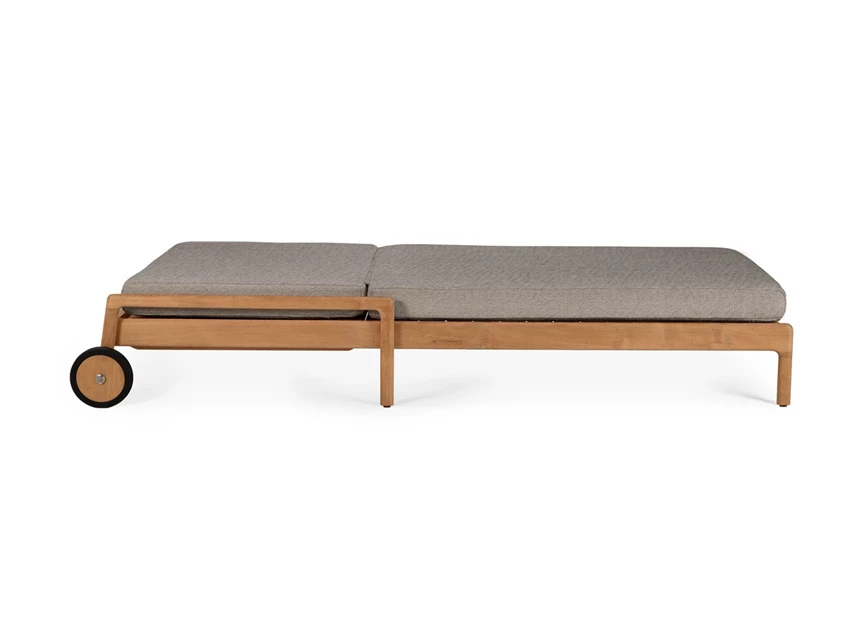 Plat Ligzetel Teak Jack Outdoor Adjustable Lounger Mocha 10332 Ethnicraft